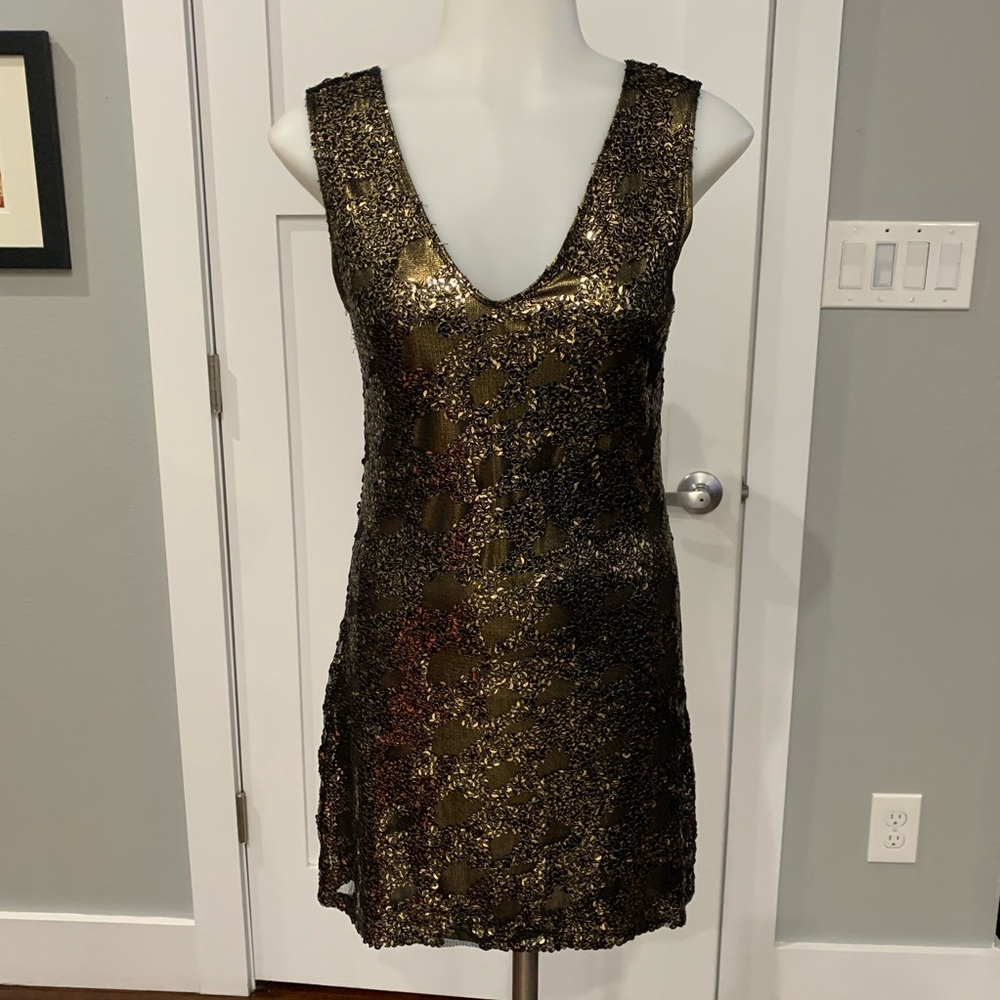 Gold Sequin Dress